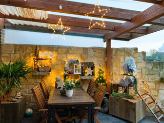 Winterterrasse, Weihnachtsterrasse, Weihnachtsgarten