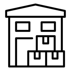 Parcel warehouse icon outline vector. Delivery service. Express order
