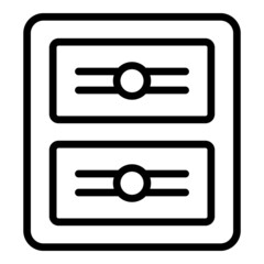 Apartment parcel locker icon outline vector. Delivery service. Home order