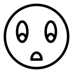 Happy satisfaction level icon outline vector. Face emoji. Customer face