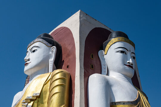 Myanmar, Bago, Four Seated Buddha, Kyaikpun Buddha
