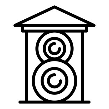 recommend clip art: Bale stack icon outline vector. Farm hay. Farm haystack