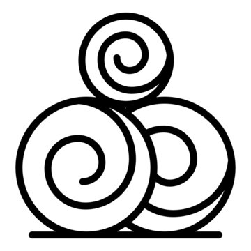 recommend clip art: Harvest bale icon outline vector. Hay straw. Grass stack