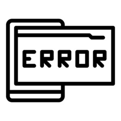 Web code error icon outline vector. Cms development. Html design