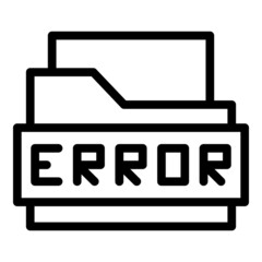 Folder error icon outline vector. Website code. Web design