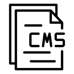 Cms paper icon outline vector. Web design. Graphic code