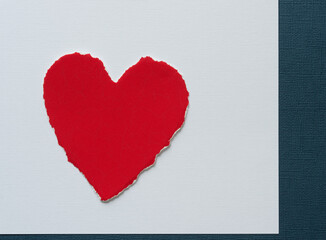 Naklejka na ściany i meble red heart on paper