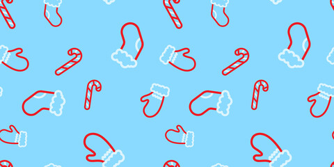 New year seamless pattern. Christmas background vector illustration. For wrapping paper, design, postcard, fabric, baby clothes, baby room. Christmas and New Year concept.