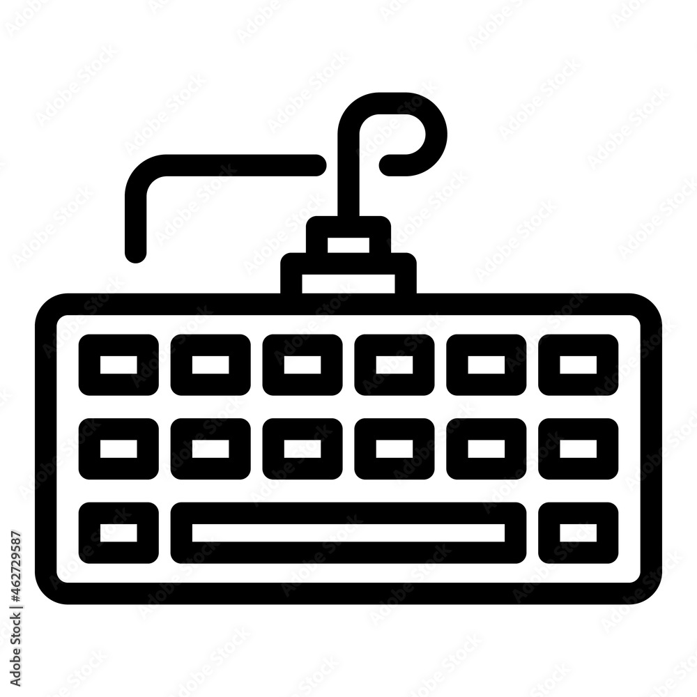 Poster pc keyboard icon outline vector. cms development. web design