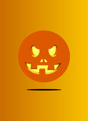 orange skull icon vector design