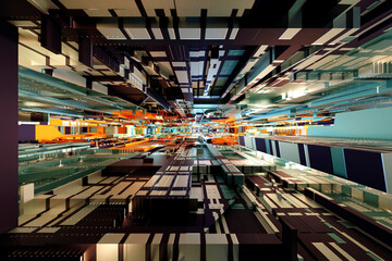 3D rendered Illustration inside CPU