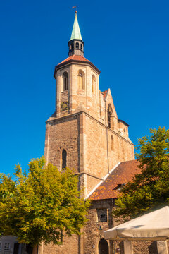 Germany, Lower Saxony, Brunswick, Bell tower of Saint Magnus Church