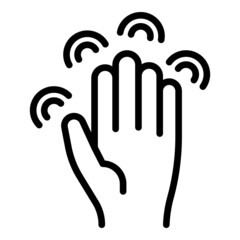 Hands fear icon outline vector. Panic attack. Anger stress