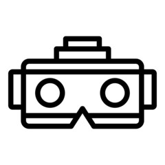 Carton vr glasses icon outline vector. Virtual tour. Camera angle