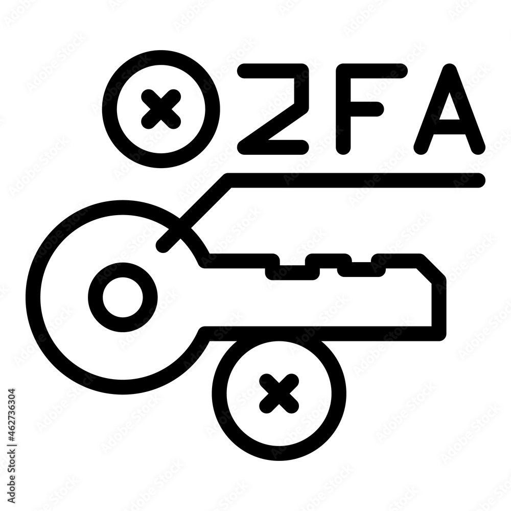 Poster secure key icon outline vector. login step. multi password