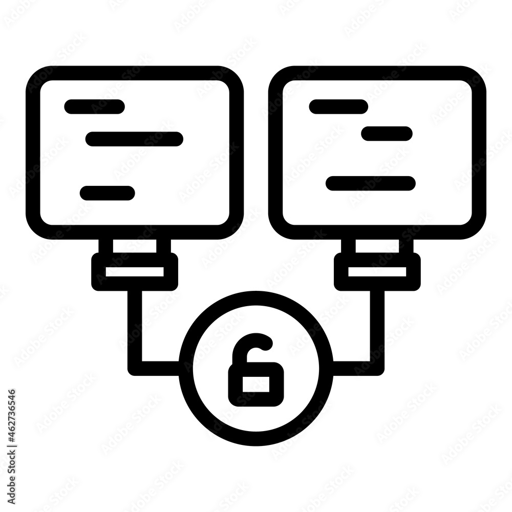 Poster network password icon outline vector. multi verification. sms login