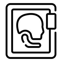 Xray image icon outline vector. Medical machine. Mri health