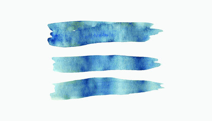 Watercolor lines set. Vector illustration