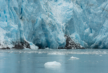 View of Aialik Glacier in Kenai Fjords National Park near Seward , Alaska.