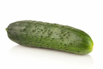 Cucumber close-up on a white background