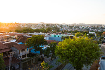 Pôr do sol na região do Castelo/Alípio de Melo, em Belo Horizonte, Minas Gerais - Brasil