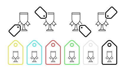 Cup vector icon in tag set illustration for ui and ux, website or mobile application cooking street food doner kebab