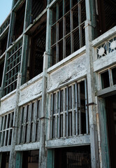 Abandoned steam plant remains