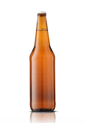 large glass bottle with beer