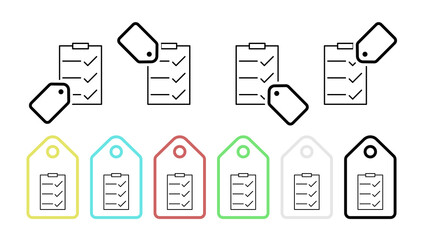 Tasks vector icon in tag set illustration for ui and ux, website or mobile application cooking street food doner kebab