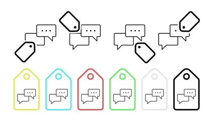 Dialog vector icon in tag set illustration for ui and ux, website or mobile application cooking street food doner kebab