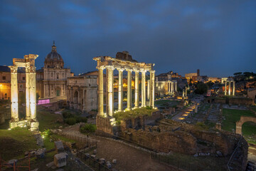 Italy, Rome, Forum Romanum, Temple of Saturn, Santi Luca e Martina, Santa Francesca Romana