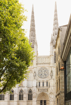 France, Gironde, Bordeaux, Facade of Bordeaux Cathedral