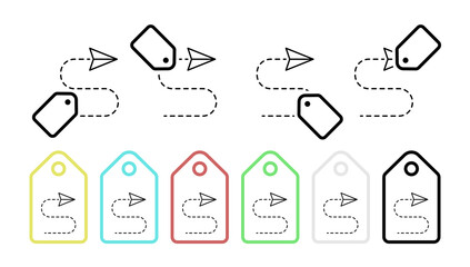 Point road vector icon in tag set illustration for ui and ux, website or mobile application cooking street food doner kebab