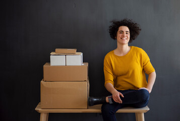 Young woman starting up a small business