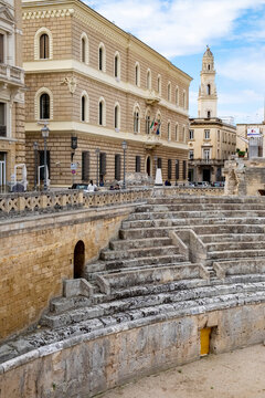 Italy, Apulia, Lecce, Roman amphitheater