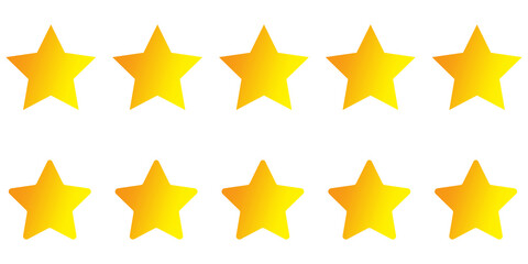 Obraz premium Set of golden stars. Social media element. Winner award sign. Site design background. Vector illustration. Stock image.