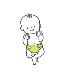 かわいい赤ちゃんのイラスト素材セット