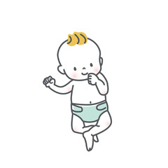 かわいい赤ちゃんのイラスト素材セット