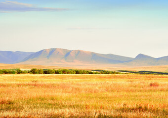 Obraz premium Hills in the steppes of Khakassia
