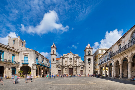 View to Havana Cathedral, Havana, Cuba