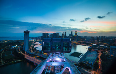 Skyline from Singapore Flyer Ferris Wheel, Singapore