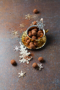 Studio shot of homemade marzipan candies