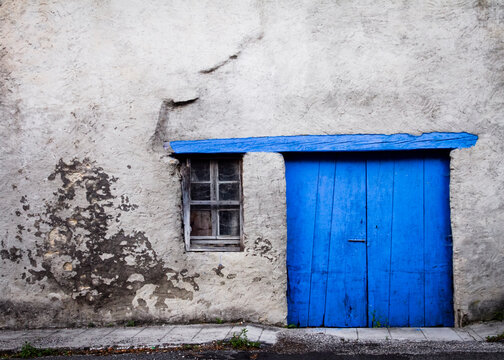 Blue door, Grenoble, France