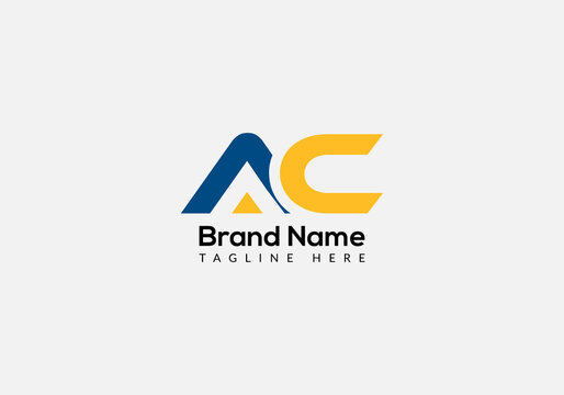 Abstract AC letter modern initial lettermarks logo design 