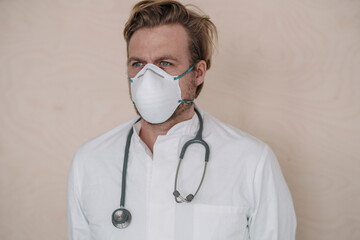 Portrait of doctor wearing protective mask