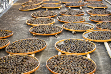 Guangdong Xinhui xiaoqinggan Pu'er tea in the air