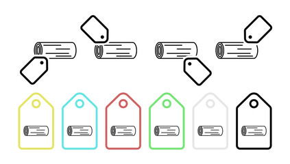 Wood, wood vector icon in tag set illustration for ui and ux, website or mobile application