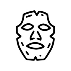 facial sheet mask line vector doodle simple icon
