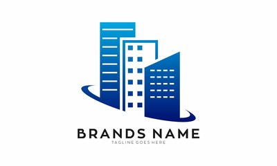 Skyscraper modern vector logo