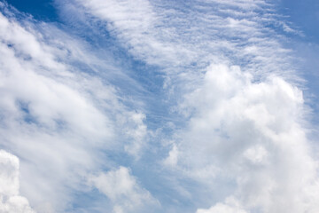 Naklejka na ściany i meble Blue sky, white clouds and fine weather